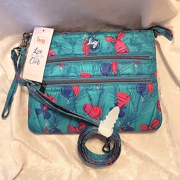 Lug Dazzle Crossbody Bag Pine Ornaments NWT RARE FIND - Picture 7 of 9